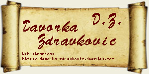 Davorka Zdravković vizit kartica